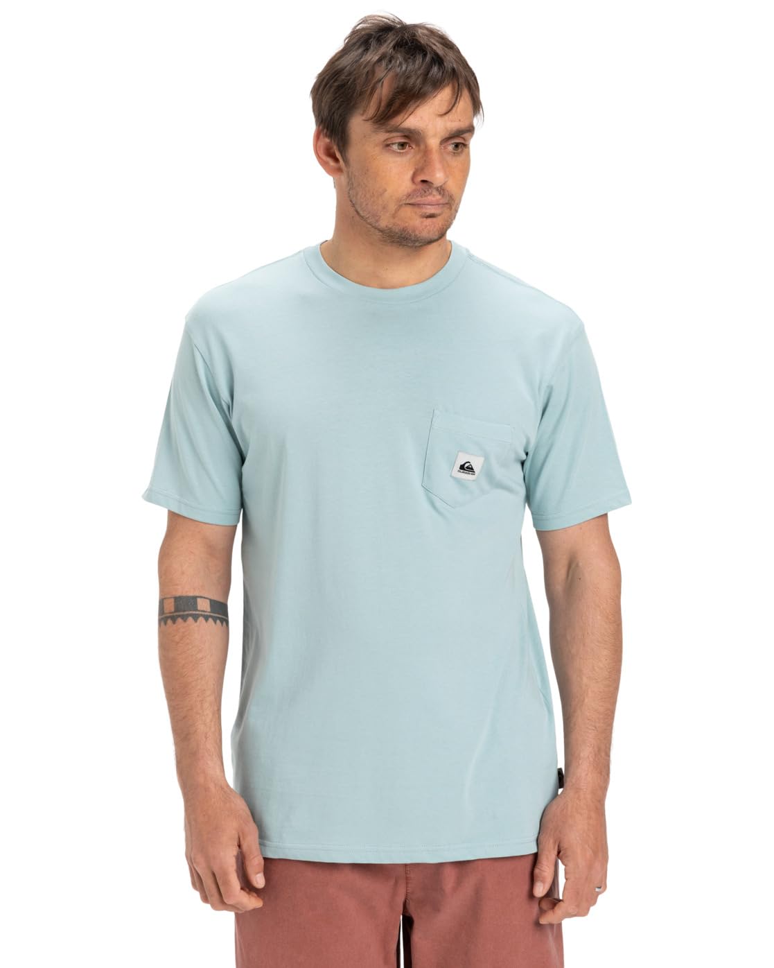 Quiksilver Short-Sleeved T-Shirt Salt Water Pocket SS TEE Men Blue S