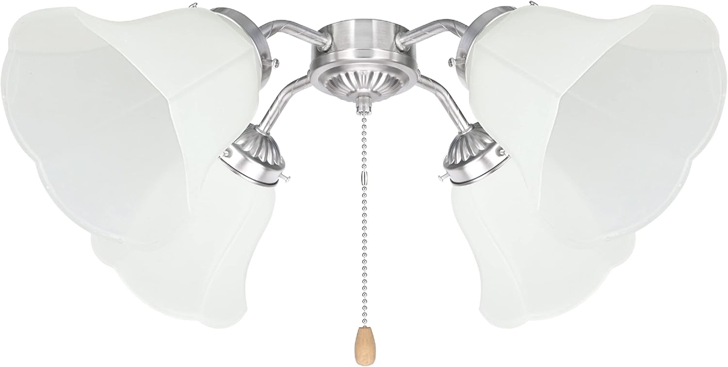 Aspen Creative Frosted 23075-4 Transitional Style Replacement Glass Shade, 2-1/8" Fitter Size, 5" high x 5-3/4" Diameter, 4 Pack