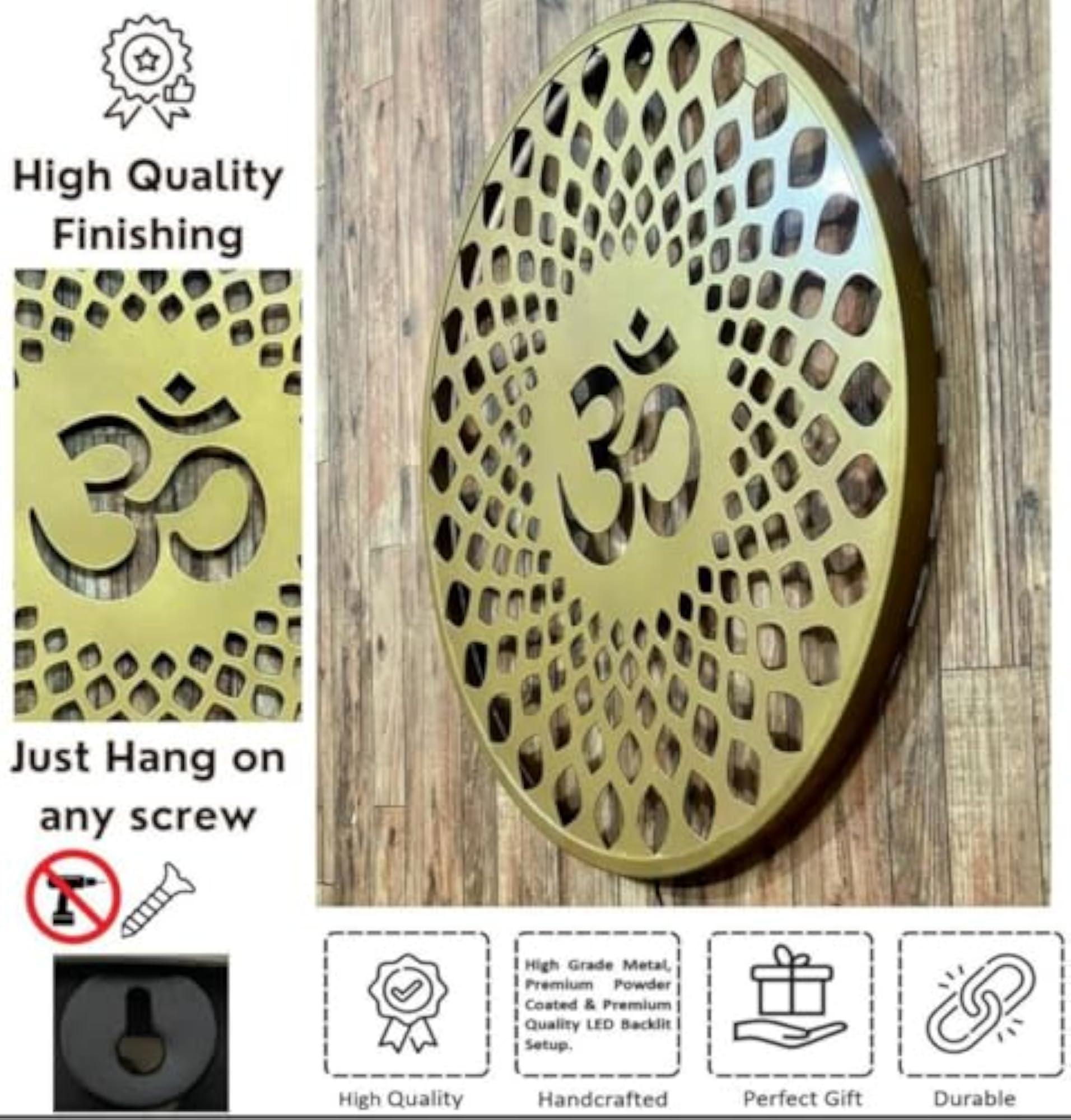 M.K Handicraft OM Metal Wall Art