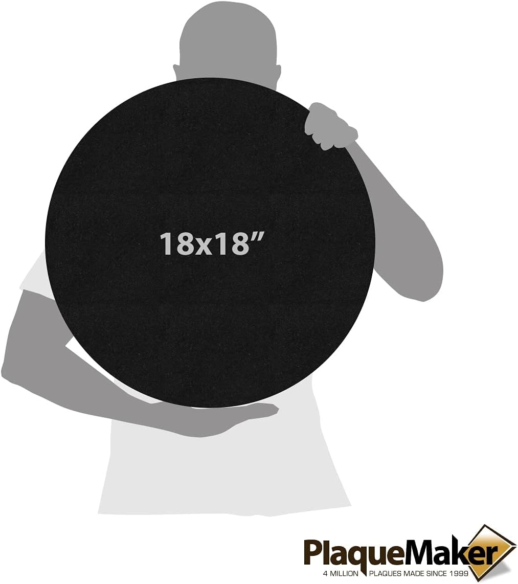 PlaqueMaker Personalized Granite Stone - Add Your Own Text and Artwork. Can Be Used as a Memorial, Garden Stone, Dedication Sign, Directional Sign, or Sympathy Gift (18 x 18 x 0.75 Circle)