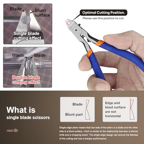 Image of stedi Model Nipper, Sprue Cutter with Ultra-thin Single-Blade and Stiff Spring Hobby Nippers for Gundam Repairing Plastic Model and Miniature Model, Orange