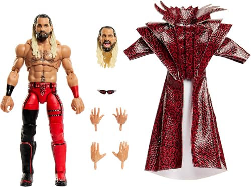 Mattel WWE Ultimate Edition Seth Rollins, Figura de acción y Accesorios, Conjunto con Figura Coleccionable de 15,24cm con Cabezas y Manos Intercambiables y 30 Puntos de articulación, JHV94