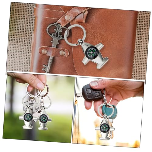 Brújula mini 4 piezas portátil para camping y senderismo miniatura 6