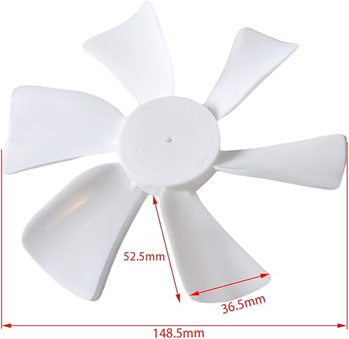 Miniatura 2 de MERZHCHARE Cuchillas de ventilador de ventilación de 6 pulgadas con orificio en D para ventilador de repuesto para ventilador de ventilación de