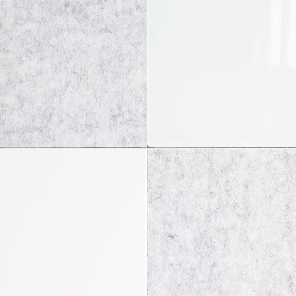 IVOL Designerska szklana tablica premium – magnetyczna tablica szklana z ukrytym montażem – tablica magnetyczna (90 x 120 cm, biała)