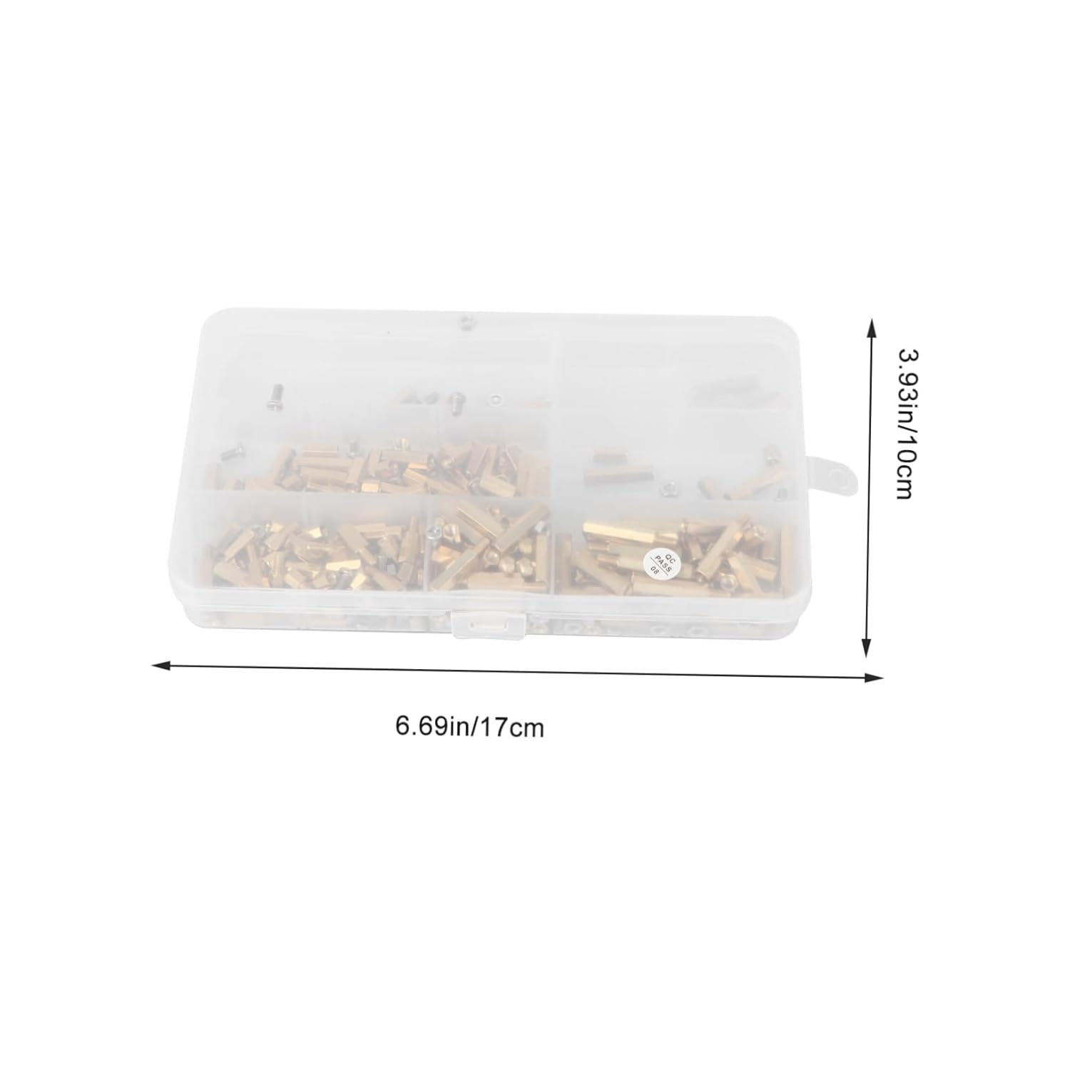 Mobestech 300pcs Brass Pillar Nut Screw Assortment Kit for PCB Circuit Board Spacers Male-Female Threaded Standoffs and Wear-Resistant for Electronics and Communication Applications