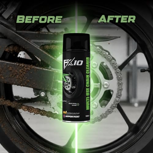Image of Chain Cleaner Spray 135 ml Multi Use Degreaser Aerosol Fast Dry Residue Free Formula Removes Grease Dirt Grime for Bike Motorcycle Chain Sprocket Gear Cleaner Anti Rust