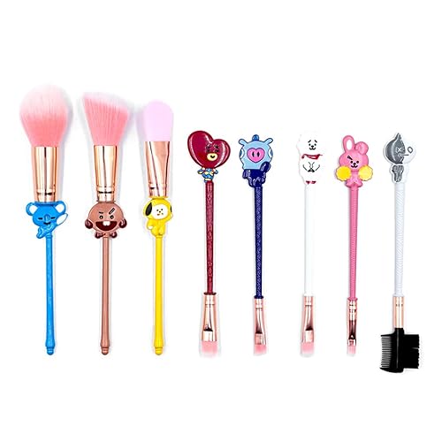 Juego de brochas de maquillaje con bolsa de pinceles cosméticos con gemas Sailor Moon (KS-BTS)