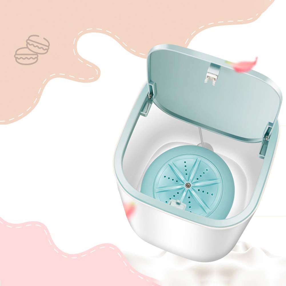 Mini Lavatrice Turbo da Tavolo, Piccola Lavatrice elettrica con spegnimento Automatico USB, Biancheria Intima per Neonati elimina i batteri, Lavatrice Portatile da Campeggio per Uso Domestico