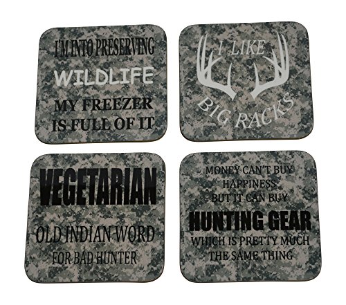 Rogue River Tactical Hunting Drink Coaster Set Gift Beer Drinking Joke Funny Home Kitchen...