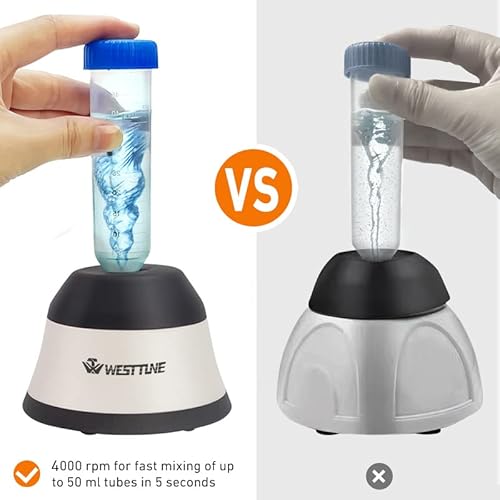Vortex Mixer 4000Rpm,West Tune Mini Vortex Mixer For Paints,Nail Polish,Tattoo Ink,Eyelash Adhesives And Acrylic Paints Mixing,Vortex Shaker For Test Tubes And Centrifuge Tubes 50Ml #TOP6