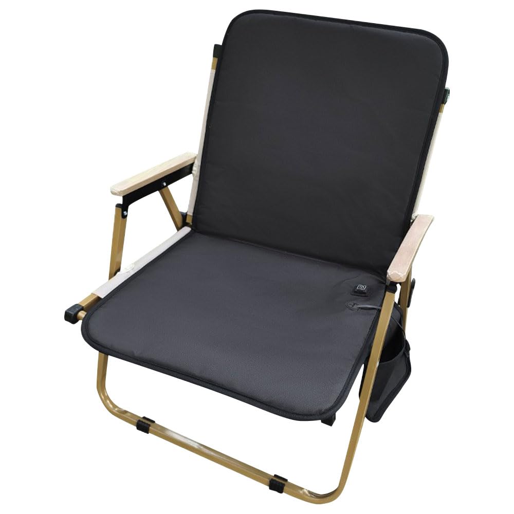 Asientos de Estadio con Calefacción, Cojín De Asiento Portátil Plegable, 3 Modos de Calefacción Ajustables para Oficinas, Salas de Juegos, Salas de Estar y Estadios (Negro)