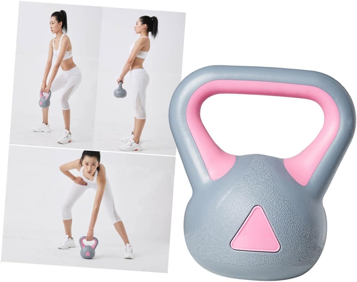 2kg Women’s Fixed Kettlebell for Fitness Training, Rubber-coated Kettle Bell Weight, Home Strength Exercise Equipment for Female Workout