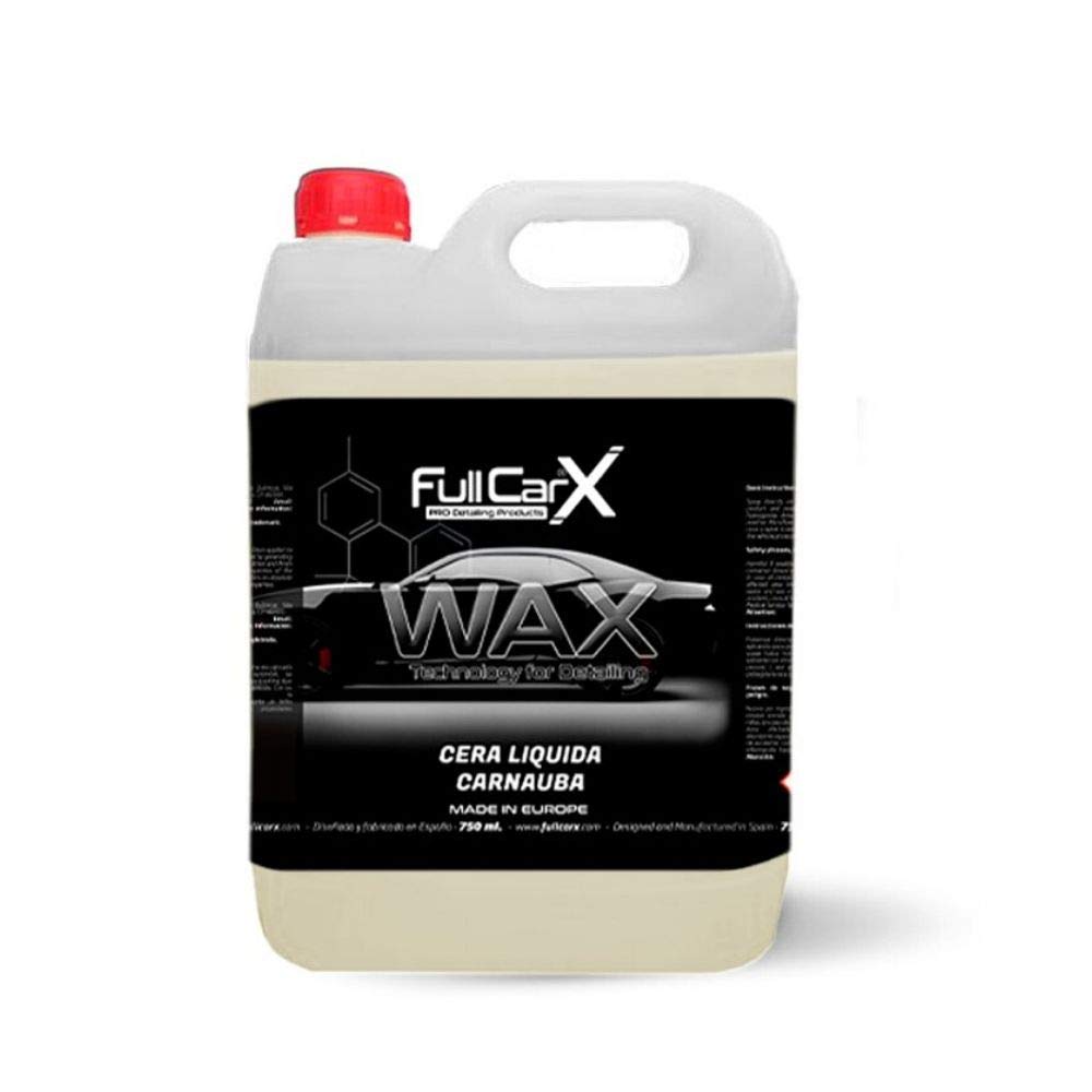 AutoFullCar – Wax Technology 5L Cera Carnauba Líquida para Coche | Acabado Brillante Profesional, Coating Protector Duradero y Efecto Hidrofóbico que Repele Agua y Suciedad