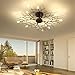 NIAOERFEN Modern LED Ceiling Lights Tree Branch Iron Light Living Room Bedroom Chandeliers Home Decor Light Fixtures Hotel Clubhouse Decoration Lighting,D90cm 10LED