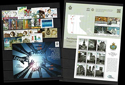 2014 San Marino Vintage Completa 3 BF serie de sellos postales raros para coleccionistas