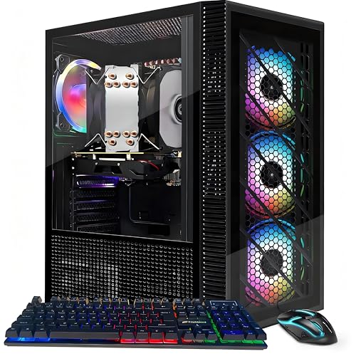 STGAubron Gaming PC Computer Desktop, Intel 10th Gen G5905 3.5G, Radeon RX 580 8G, 16G DDR4, 512G...