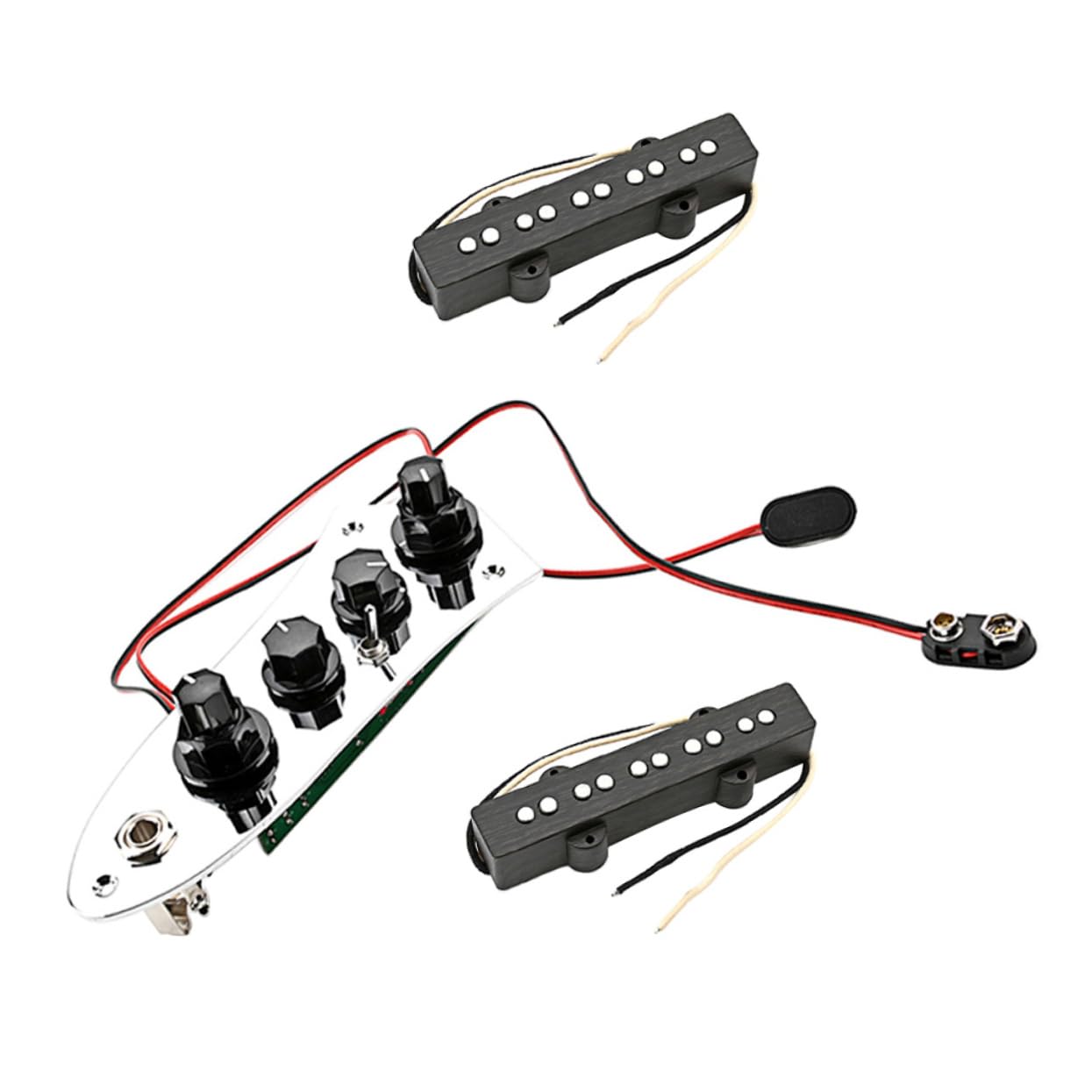 Abaodam Set di Pickup per Basso a 5 Corde Jb, Parti in Ferro Argentate, Pronto All’uso, Facile da Installare per Accessori Basso Elettrico