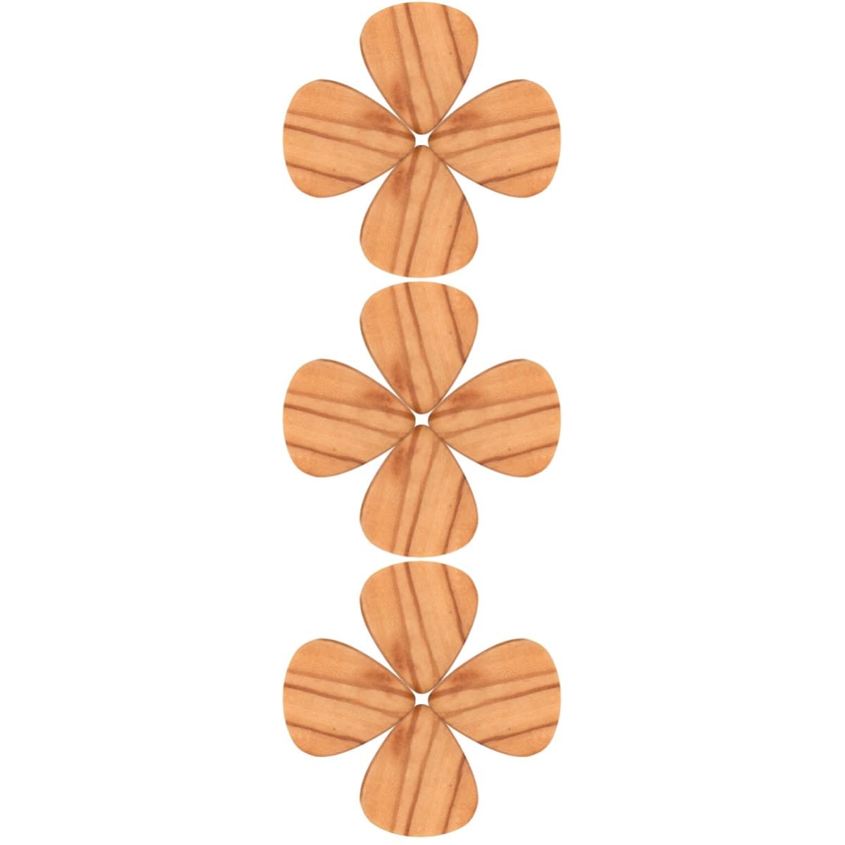 Abaodam 12stücke Olivenholz Plektren Für Gitarre Und Ukulele Ergonomische Tragbare Gitarren-picks Echtem Geeignet Für Folk Gitarre Klare Und Kräftige Klangqualität
