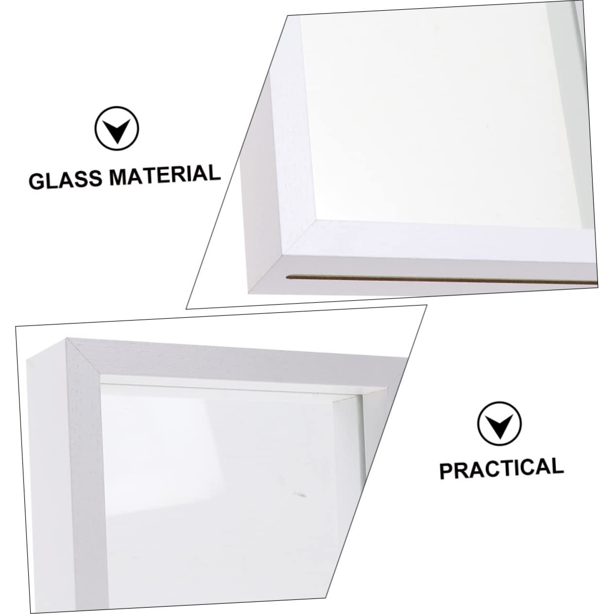 MAGICLULU Vintage Double-sided Glass Pressed Flower Display Stand Photo Holder Frame for Home Decor