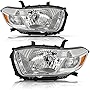 BRYGHT Headlight Assembly Fit for 2008 2009 2010 Toyota Highlander Passenger and Driver Side