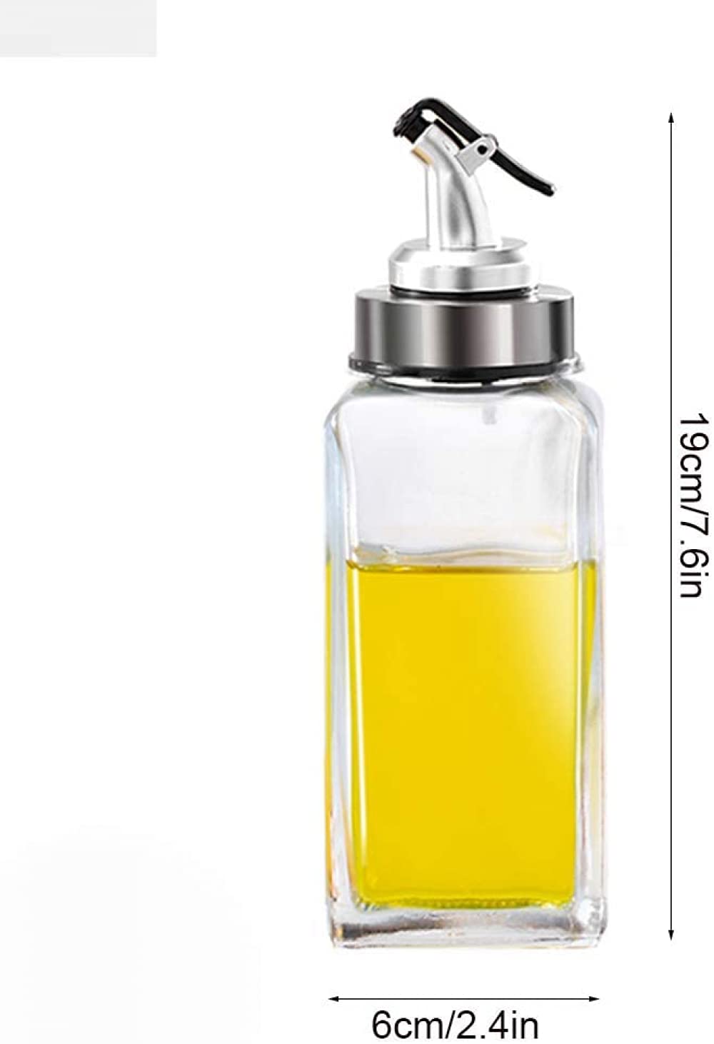 4 Botellas De Aceite De Oliva, Dispensador De Aceite De Oliva De Vidrio A Prueba De Fugas De 10 Oz / 300 Ml Con Pico Y Embudo Sin Goteo, Apto Para Lavavajillas, Para Cocina, Barbacoa, Camping-C
