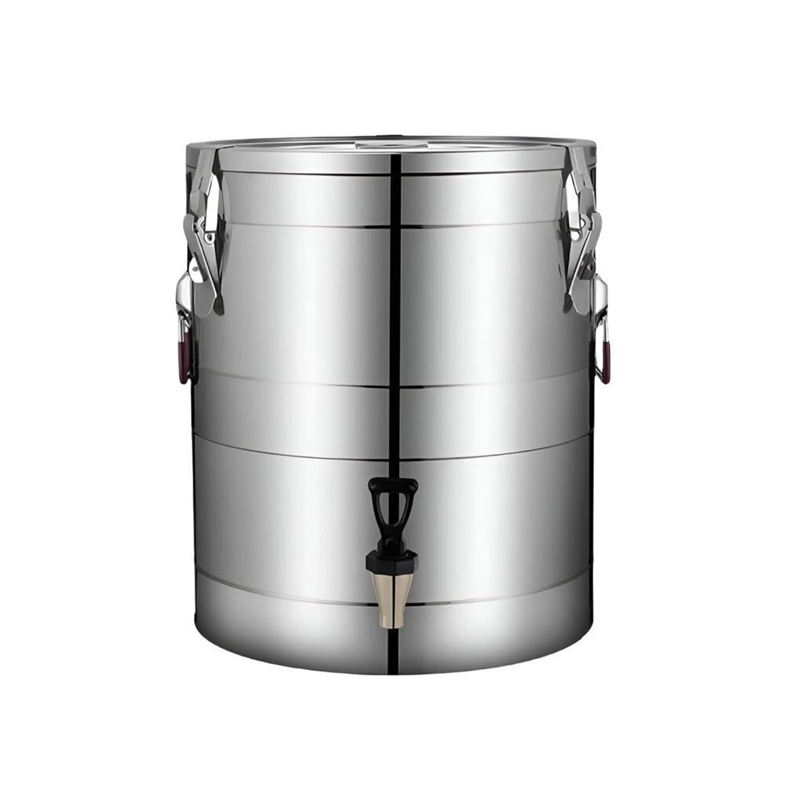 ASerZenith Juice Dispenser Milk Can Beverage Dispenser With Spigot Stainless Steel Locking Sealed Lid Bucket Food Storage Container Ice Chamber(10L)