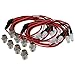 GDOOL 8 LED Light Set LED Headlight for 1:10 Scale RC Car,4 White Headlights & 4 Red Taillight Kit