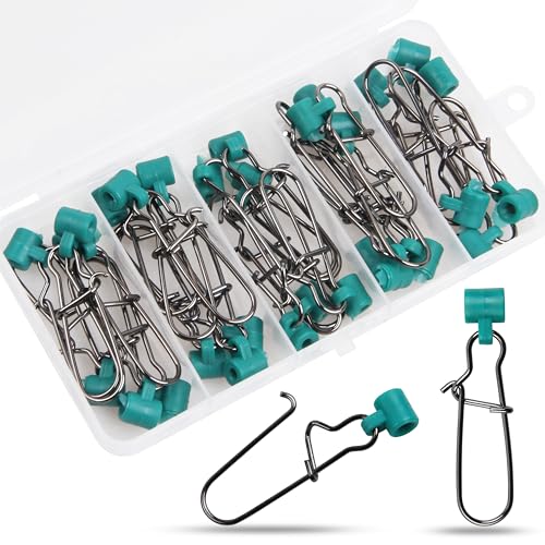 Silanon, lenza da pesca a slitta ad alta resistenza, con connettori a scatto Duo-Lock per pescare (30 pezzi)