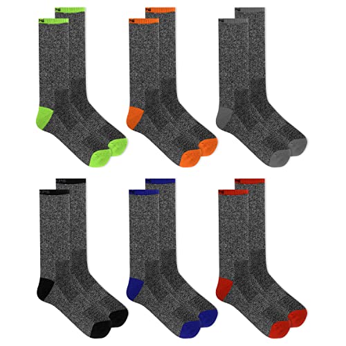 Chaps Sport Cushioned Repreve Athletic Socks-6 Pair Pack-Breathable Front Mesh and Arch Support, Men's Shoe Size: 6-123