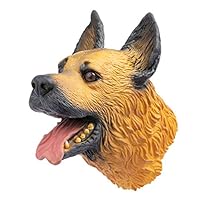 Yolococa Dog Hand Puppet Realistic Latex Soft Animal Toy Storytelling Role Play Party Supplies for Kids (German Shepherd)