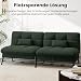 LUCKRACER Sofa 3 Sitzer Sofa Schlafsofa mit Schlaffunktion, überzug Futon Klappsofa, Bettcouch, ecksofa, Couch, 5 Verstellbare Winkel, Ideal für Wohnungen Wohnzimmer aus Stoff Grün