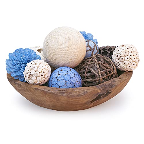 Andaluca Natural Tones Vase & Bowl Fillers | Floral & Decorative Balls Home Decor (Sky Blue) #TOP3