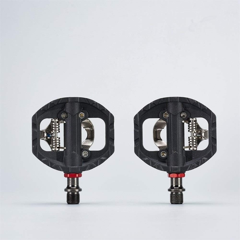 SDGBCXD， Pedales de Bicicleta, Pedal de Bicicleta MTB, Pedal autoblocante, Pedal automático, adaptadores de Plataforma Dual con Tacos para,Pedales