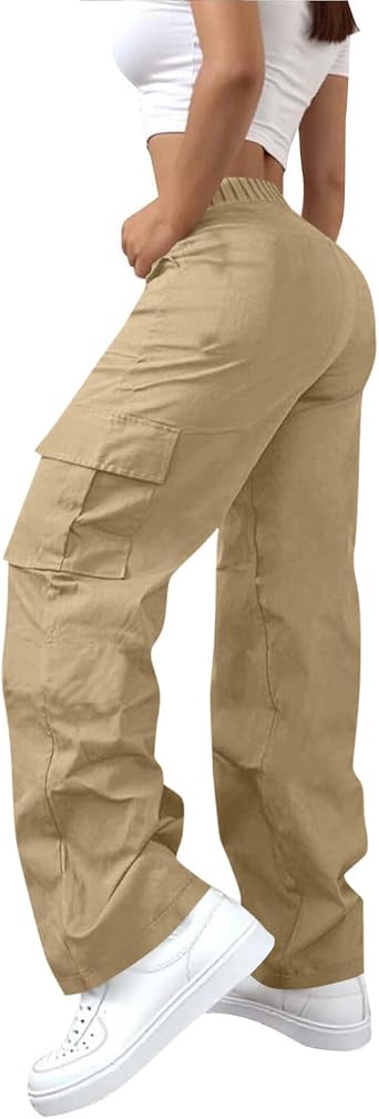 Baggy Cargo Pants for Women High Waisted Open Leg Pants