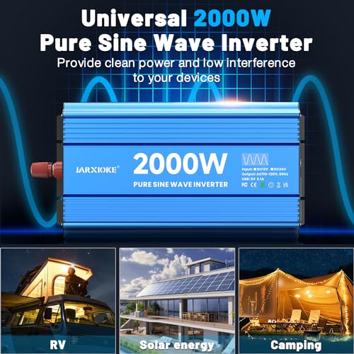 Jarxioke 2000 Watt Pure Sine Wave Power Inverter, 24V Dc To 110 Vdc To 120 Vdc thumb #1
