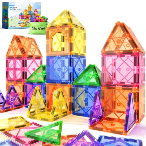 Magnetic Tiles Toddler Toys Magnetic Building Blocks for...