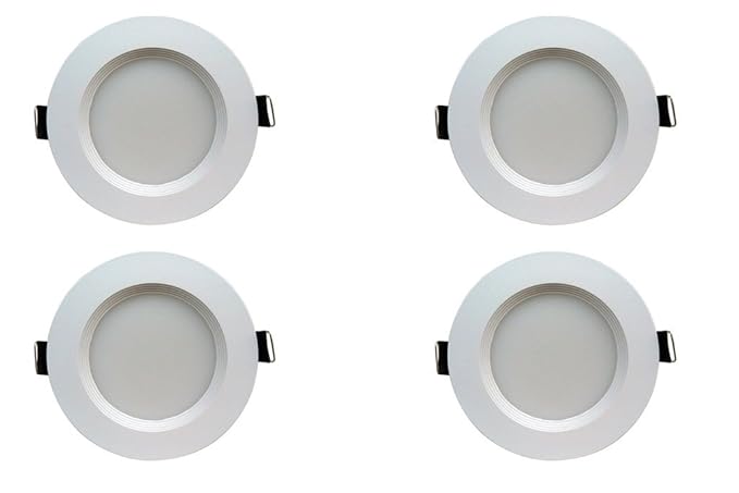 BENE Faro Virgin Plastic Round Ceiling Light, (Blue, 5w, Pack of 4 Pcs)