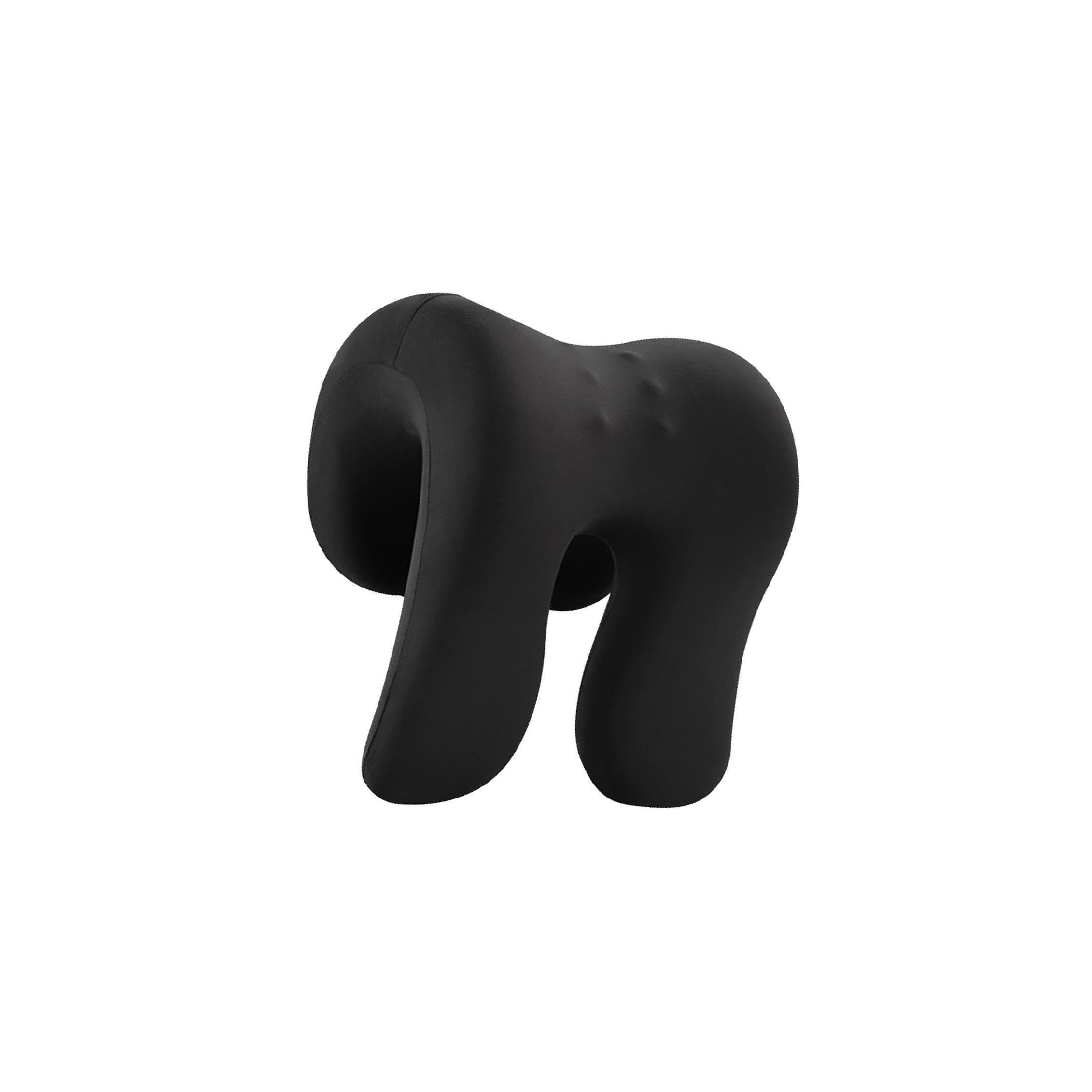 CYDZSRA Napping Pillow Memory Foam Napping Pillow Support Choice for Travel Office and Daily Hollow Breathable Ensures Feel Stuffy When Sleeping On Stomach , Solid Black , 25 x18 x28 cm