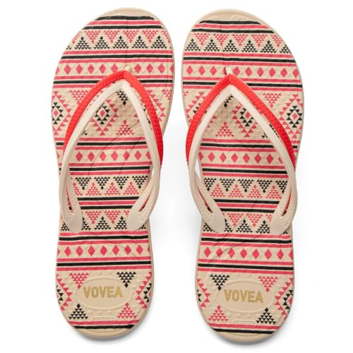 Image of VOVEA Flip Flops For Women Non-Slip Bathroom Shower Shoes Cushion foam Indoor and Outdoor Sandals