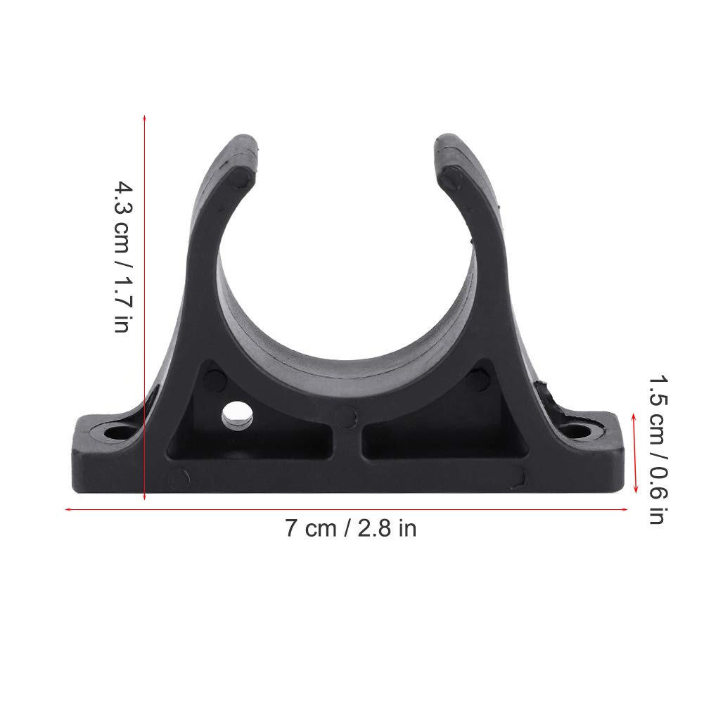 Soporte de paleta-enganche remo kayak-Duokon 1 par de remos de plástico duradero Soporte de remo Clips Keeper para kayaks Canoas Botes de remos Plástico Negro