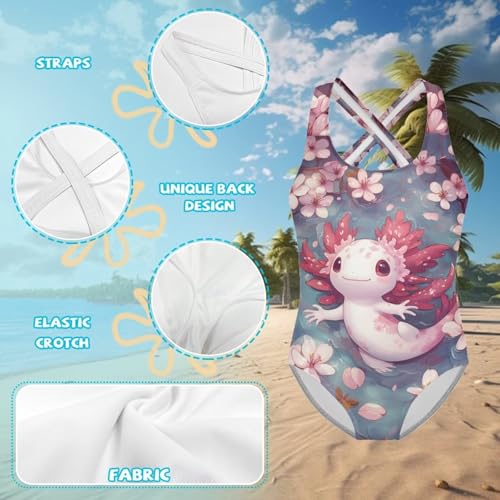 Yzaoxia One Piece Swimsuit Bathing Suit for Girls Summer Swimming Wear for Kids Swimwear Stretchy Beach Swim Suit 5-14Y3