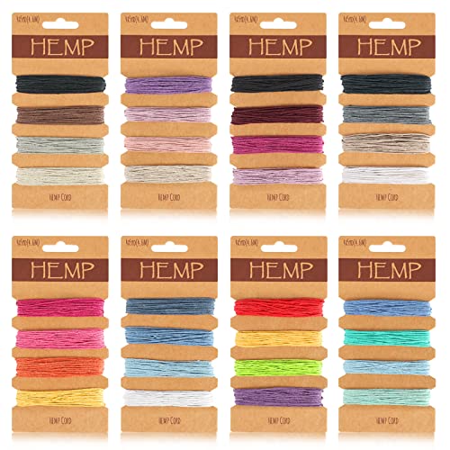 32 Colors 160 Yards Thread Cord Multi-Color Flax String Cord, Natural Twine Cord Rope String For Handmade Craft Bracelets Keychains Making Accessories #TOP7