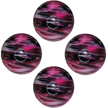 BuyBocceBalls - EPCO Candlepin Bowling Balls - Marbleized - Magenta, Black & White - 4 Balls - Made in USA