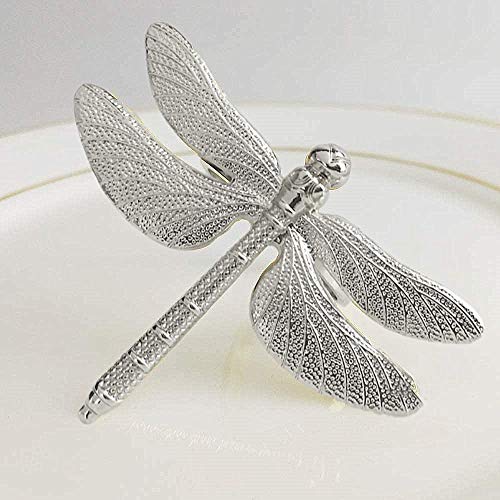 Silver Napkin Rings Set of 12 for Wedding Holiday, Spring Summer Metal