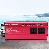 AMPLIAMENTE UTILIZADO: el convertidor tiene 3 enchufes de CA universales y 4 puertos de carga rápida USB de 5 V para carga multifunción. Como computadoras portátiles , teléfonos móviles , cámaras digitales , grabadoras de video , etc.