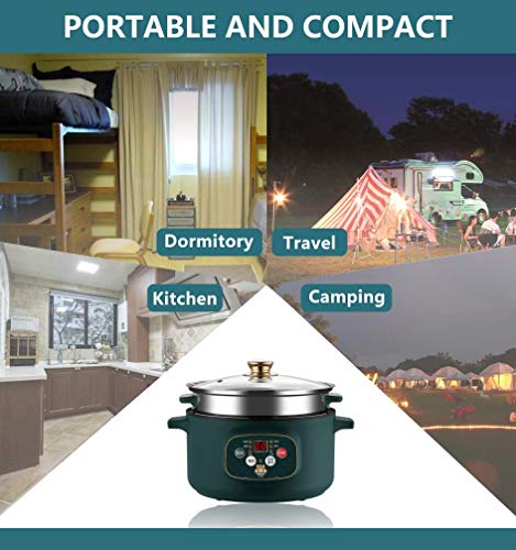 Mini Electric Steamer & Hotpot Multicooker 1.6L, Fry/Stew/Steam/Boil/Hotpots, Rapid Heat, Portable University/Camping/Travel/Office/Dormitory 4 Gallery Image