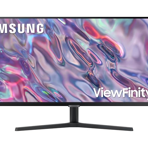 SAMSUNG LS34C502GAUXEN - Monitor 34' ViewFinity S5 S50GC, Ultra WQHD, 3440 x 1440, 21:9, HDR10, Certificado TUV (Eye Care), PBP/Pip, Tasa refresco 100Hz, AMD FreeSync, Diseño sin Bordes, Negro