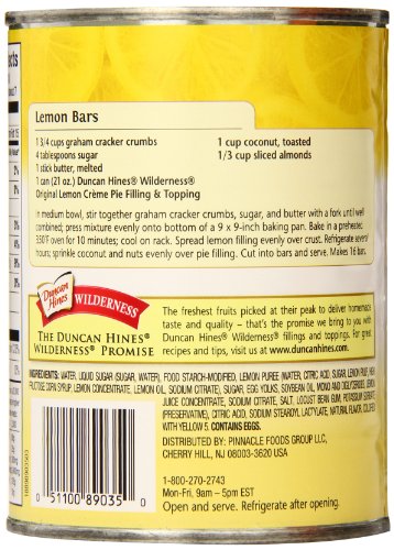 Duncan Hines Wilderness Pie Filling & Topping, Lemon Creme, 21 Ounce (Pack Of 8) #TOP1