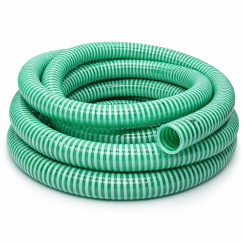 Image of Heavy Duty Green Flexible 3 /4 inch PVC Suction Hose (15Ft) for Water Pump | Durable Garden Pipe for Home & Agriculture (15Ft)-5m